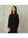 JANE Long sleeve Tweed Set up black - AME - BALAAN 4