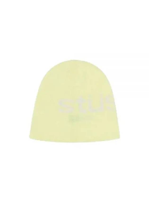 1321210 YELLOW Helvetica UV skull cap beanie - STUSSY - BALAAN 1