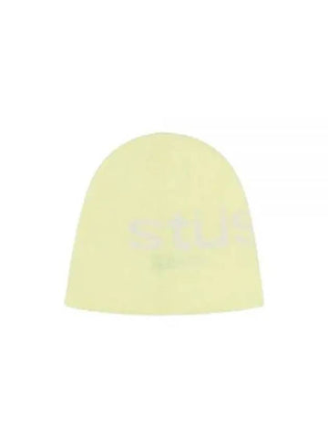 1321210 YELLOW Helvetica UV skull cap beanie - STUSSY - BALAAN 1