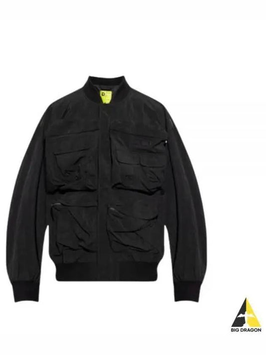 J-Stain Short Bomber Jacket Black - DIESEL - BALAAN 2