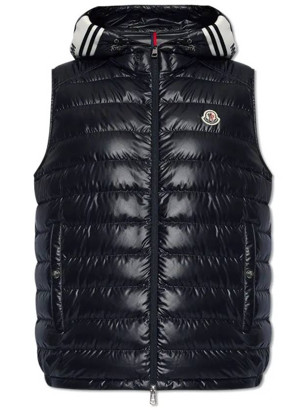 CLAI padded vest navy 1A000 57 595ZJ 778 - MONCLER - BALAAN 1