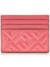 FF Baguette Flap Card Wallet Rosa - FENDI - BALAAN 4