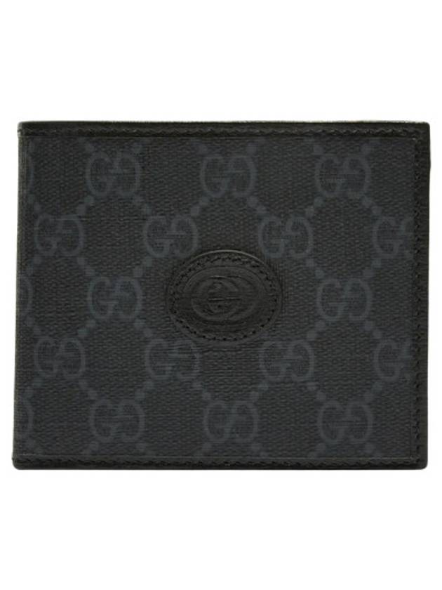 GG Supreme Interlocking G Halfwallet Black - GUCCI - BALAAN 2