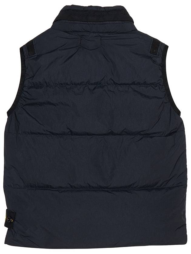 Kids Crinkle Reps Recycled Nylon Down Vest Navy - STONE ISLAND - BALAAN 4