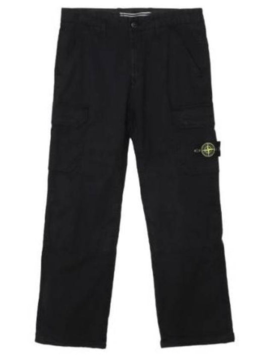 Stretch cotton gabardine cargo pants comfort fit - STONE ISLAND - BALAAN 1