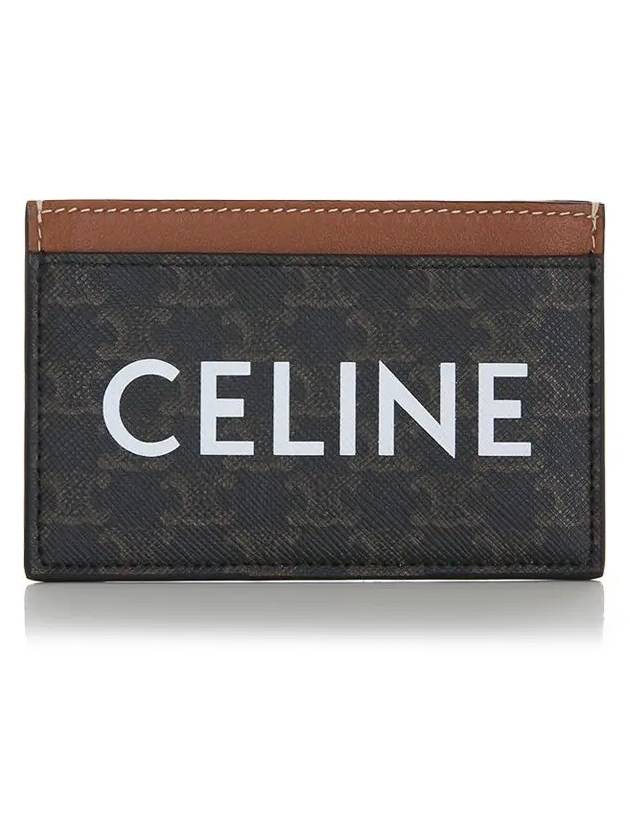 Triomphe Canvas Logo Card Wallet Tan - CELINE - BALAAN 3