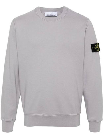 Wappen Patch Garment Dyed Sweatshirt Grey - STONE ISLAND - BALAAN 1