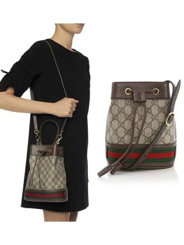 Ophidia GG Mini Bucket Bag Brown - GUCCI - BALAAN 3