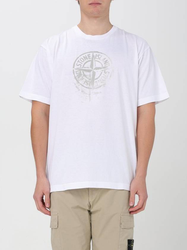 T-shirt Stone Island con maxi logo - STONE ISLAND - BALAAN 1