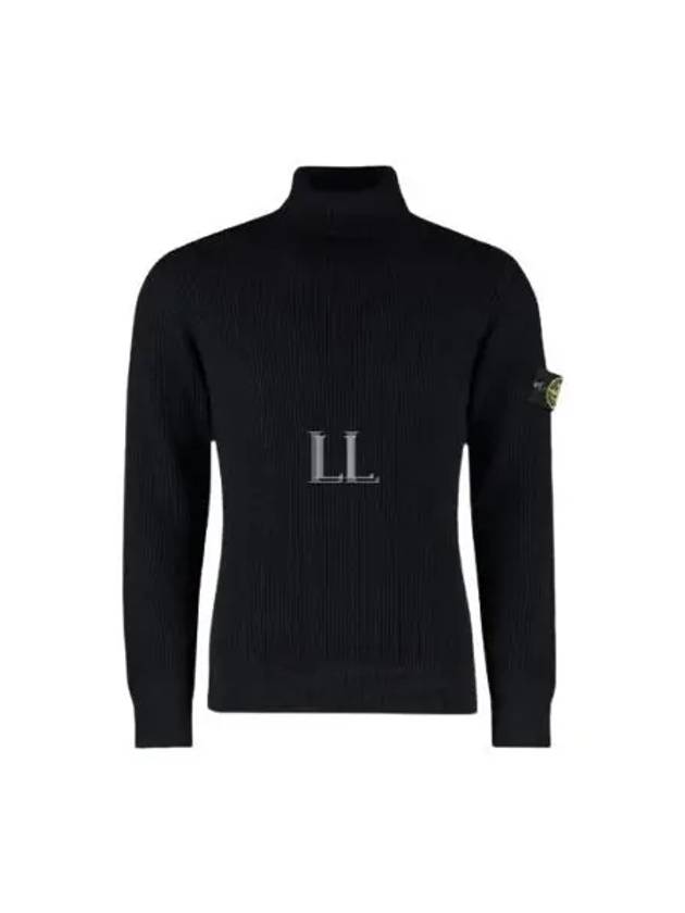 Wappen Patch Wool Turtleneck Black - STONE ISLAND - BALAAN 2