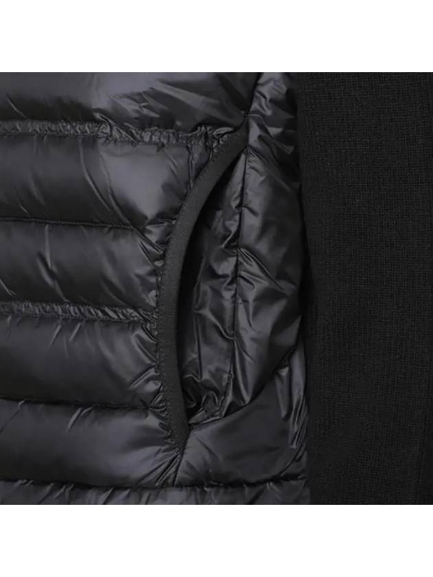 TRICOT Padded Wool Cardigan Black - MONCLER - BALAAN 7