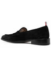 Men's Varsity Suede Loafers Black - THOM BROWNE - BALAAN 4