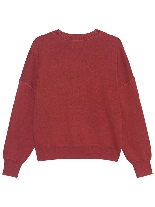 Atlee Logo Knit Top Burnt Henna - ISABEL MARANT - BALAAN 4