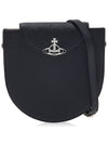 Half Moon Saddle Saffiano Leather Cross Bag Black - VIVIENNE WESTWOOD - BALAAN 2