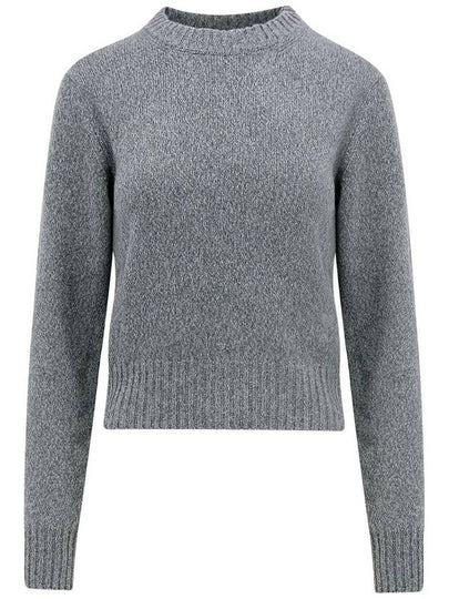 Heart Logo Cashmere Knit Top Grey - AMI - BALAAN 2