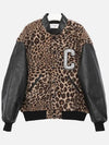 Teddy Jacket In Leopard-Print Fleece With Embroidered Patch Guepard - CELINE - BALAAN 4