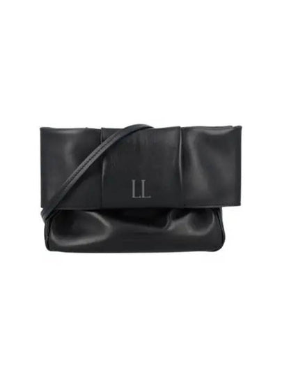 Bow Small Leather Pouch Bag Black - JIL SANDER - BALAAN 2