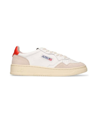 Women's Medalist Low Top Sneakers White Orange - AUTRY - BALAAN 2