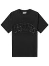 Men's Logo Patch Cotton Short Sleeve T-Shirt Black - VETEMENTS - BALAAN 1