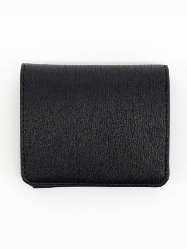 Logo Plaque Press Stud Half Wallet Black - MOSCHINO - BALAAN 4