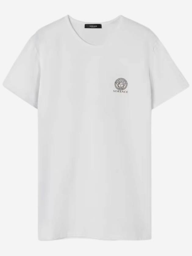 Men's Logo Medusa Cotton Short Sleeve T-Shirt White - VERSACE - BALAAN 3