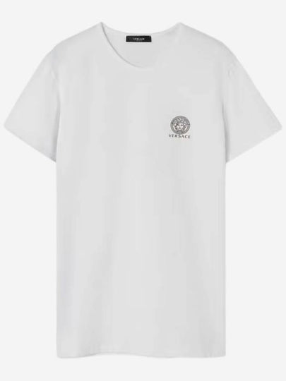 Men's Logo Medusa Cotton Short Sleeve T-Shirt White - VERSACE - BALAAN 2