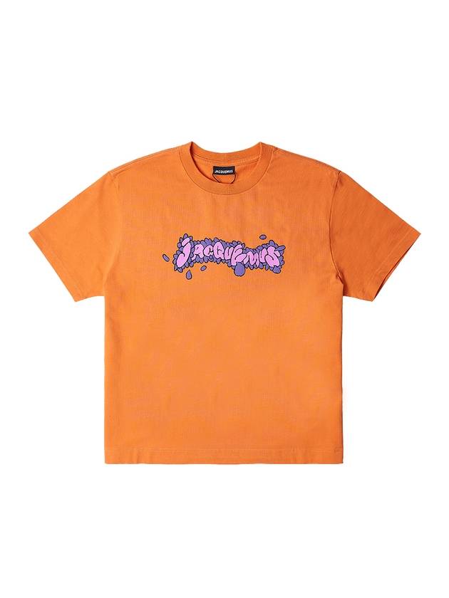 Le Desenho Logo Print Cotton Jersey Short Sleeve T-shirt Orange - JACQUEMUS - BALAAN 1