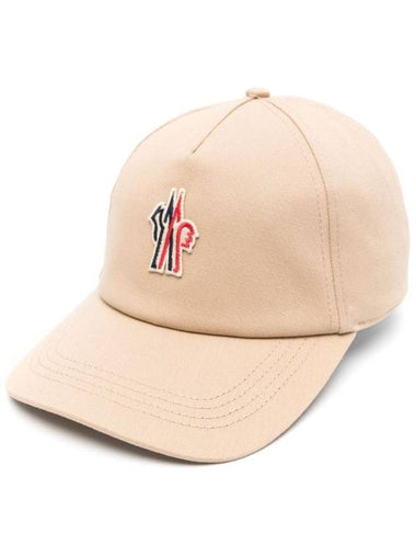 Grenoble logo patch ball cap beige - MONCLER - BALAAN 1