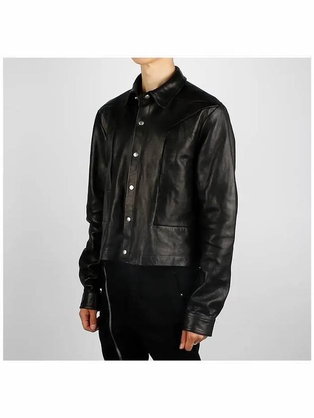 RU01D3743 LNV 09 Lido Alice Strobe Leather Jacket - RICK OWENS - BALAAN 2