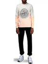 Compass Big Logo Two-tone Crew Neck Knit Top - STONE ISLAND - BALAAN 4