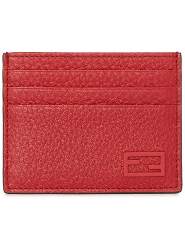 FF Baguette Card Wallet Red - FENDI - BALAAN 1