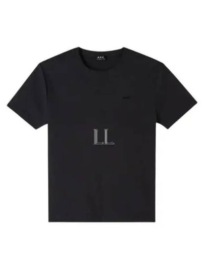 Lewis Cotton Short Sleeve T-Shirt Black - A.P.C. - BALAAN 2