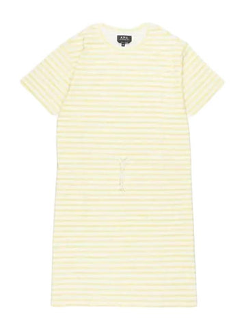 Rio Striped Short Dress Yellow - A.P.C. - BALAAN 1