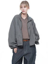 Women s SCWJ KA Seersucker Crop Windbreaker Jumper Khaki - CHANCE'S NOI - BALAAN 8