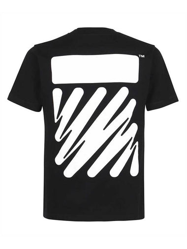 Wave Diag Slim Short Sleeve T Shirt Black - OFF WHITE - BALAAN 1