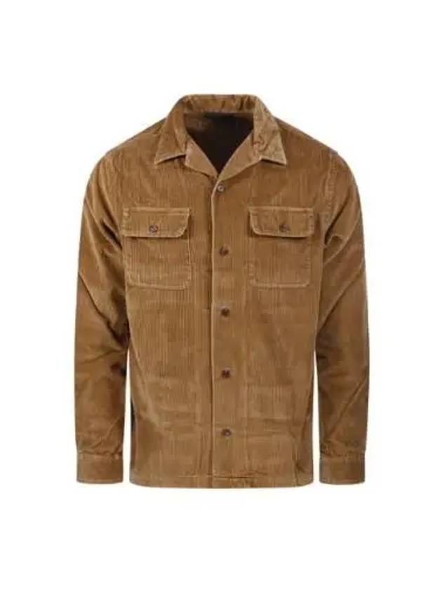 Corduroy Cotton Shirt Camel - POLO RALPH LAUREN - BALAAN 2