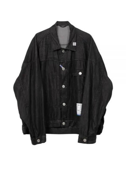 I12BL001 BLACK Cotton Tencel Denim Jacket - MIHARA YASUHIRO - BALAAN 2