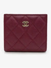 Classic snap half wallet shiny caviar gold burgundy AP3178 - CHANEL - BALAAN 2