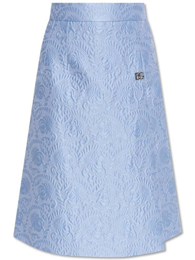 Dolce & Gabbana Skirt With Logo, Women's, Blue - DOLCE&GABBANA - BALAAN 1