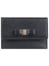 Vara Bow Card Walletr Black - SALVATORE FERRAGAMO - BALAAN 2