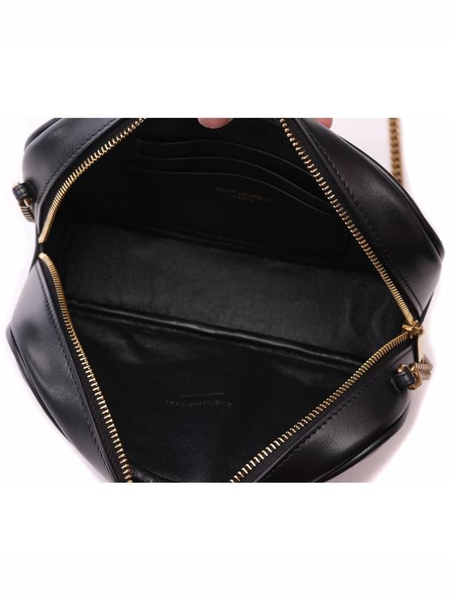 Lou Small Leather Cross Bag Black - SAINT LAURENT - BALAAN 7