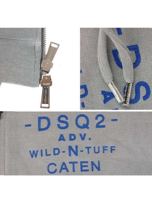 Wild Tough Zip Up Hoodie Grey - DSQUARED2 - BALAAN 7