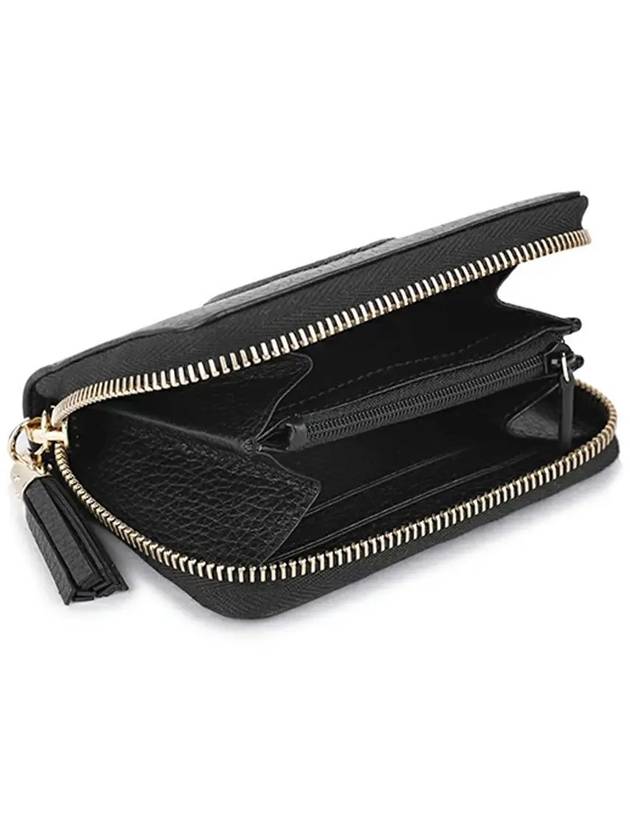 Soho Zipper Tassel Half Wallet Black - GUCCI - BALAAN 5