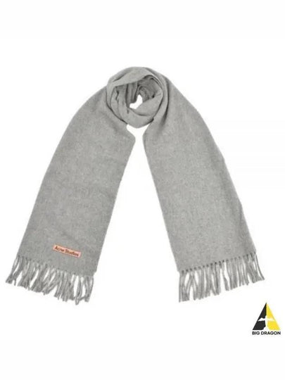 Wool Fringe Scarf Light Grey Melange - ACNE STUDIOS - BALAAN 2