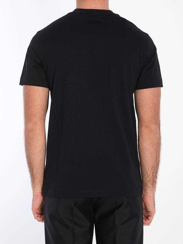 Check Label Cotton Short Sleeve T-Shirt Black - BURBERRY - BALAAN 5