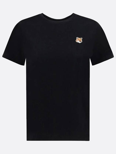 Fox Head Patch Regular Short Sleeve T-Shirt Black - MAISON KITSUNE - BALAAN 2