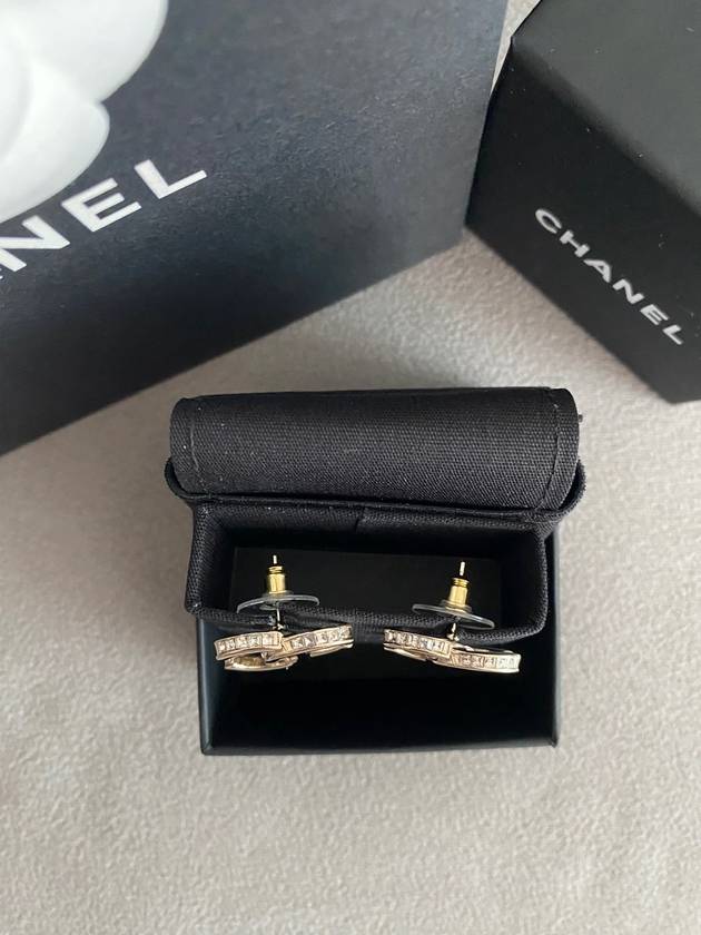 CC logo earrings crystal earrings gold ABB798 - CHANEL - BALAAN 4