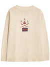 Flag Cotton Linen Mockneck Jumper Ivory - POLO RALPH LAUREN - BALAAN 1