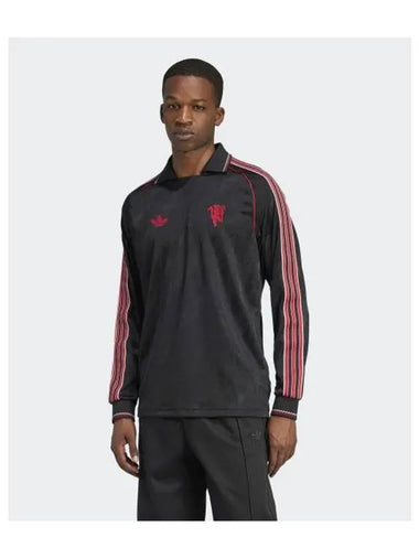 adidas Manchester United Long Sleeve Jersey Black IS6522 - ADIDAS - BALAAN 1