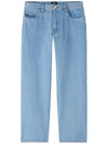 Relaxed Raw Edge Straight Jeans Light Blue - A.P.C. - BALAAN 2